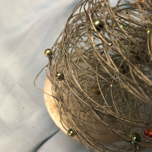 Crate&Barrel Gold Spiral Glitter Christmas Tree Centerpiece Set of 3 - Picture 3 of 3